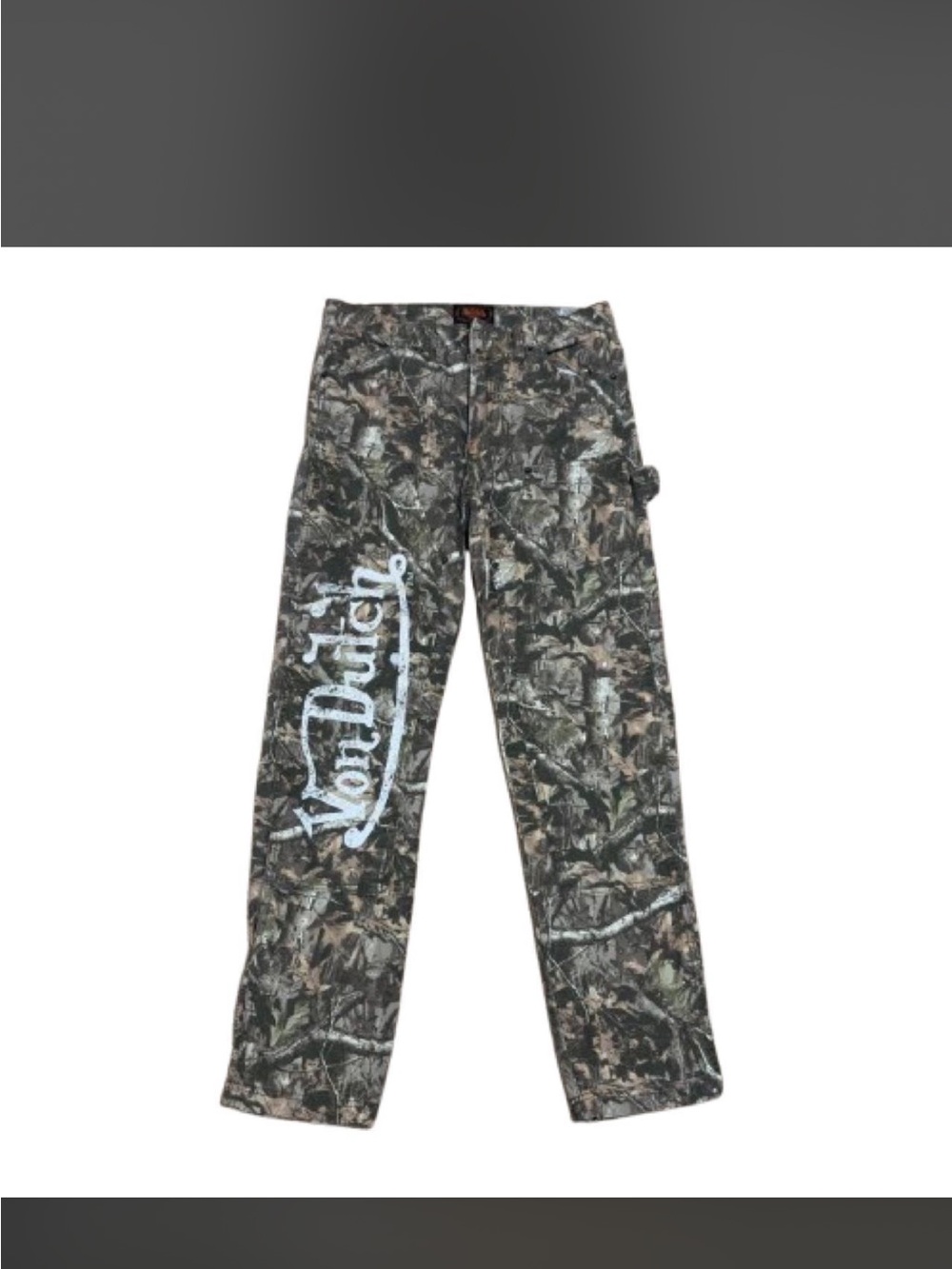 Von Dutch  Camouflage Cargo Jeans with White Logo